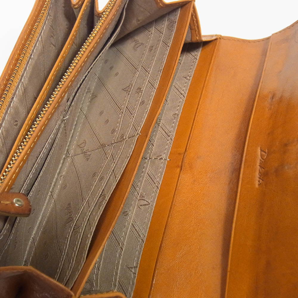 ダコタ レザー ウォレット 長財布 ブラウン系【中古】