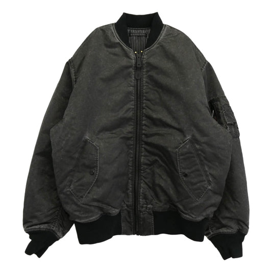 MAISON SPECIAL メゾンスペシャル TA7222-9001 × ALPHA INDUSTRIES アルファ インダストリーズ MA-1 SCRATCH CORE SPEC リバーシブル フライト ボンバージャケット ダークグレー系 M【中古】