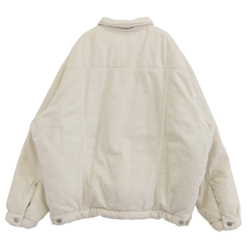 BALENCIAGA バレンシアガ 22AW 681689 TNW03 PADDING DENIM JACKET パデッド 中綿 デニム ジャケット ブルゾン ホワイト系 46【中古】