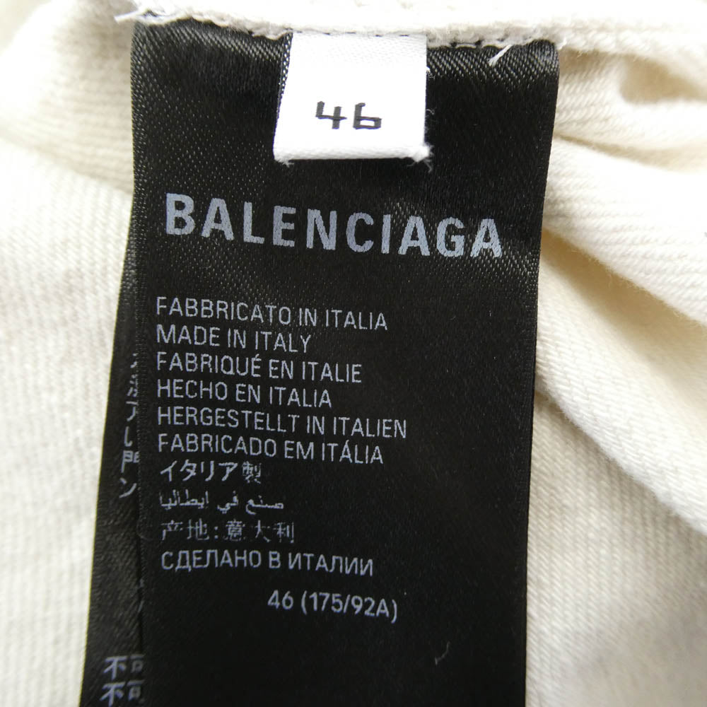 BALENCIAGA バレンシアガ 22AW 681689 TNW03 PADDING DENIM JACKET パデッド 中綿 デニム ジャケット ブルゾン ホワイト系 46【中古】