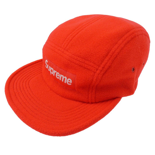 Supreme シュプリーム 18AW Fleece Pullcord Camp Cap フリース プルコード キャンプ キャップ オレンジ系【美品】【中古】