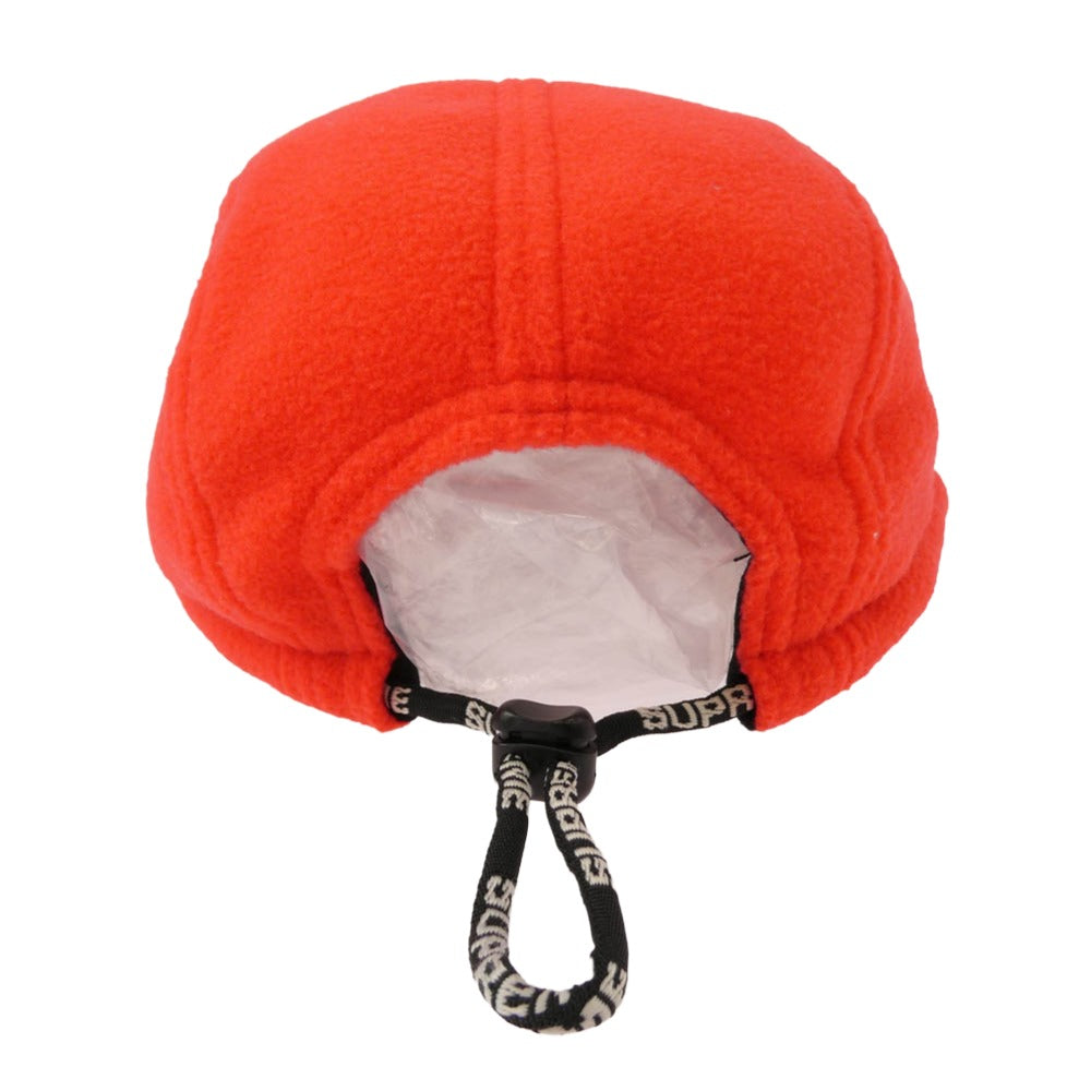 Supreme シュプリーム 18AW Fleece Pullcord Camp Cap フリース プルコード キャンプ キャップ オレンジ系【美品】【中古】