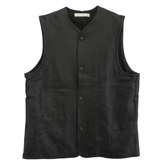 nano universe ナノユニバース 668-4125202 ライトラム ナッパ レザー ベスト羊革 ブラック系 L【中古】