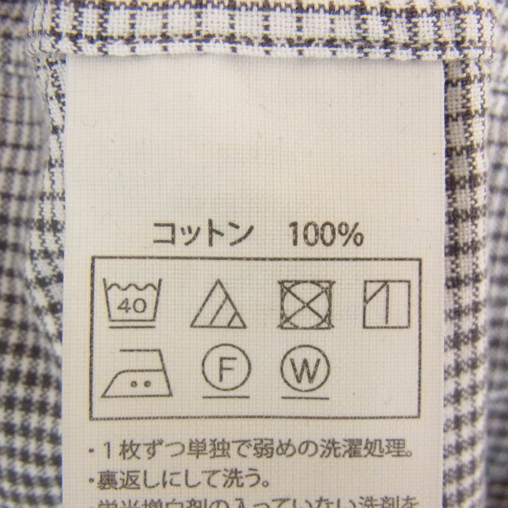 COOTIE クーティー チェック柄 オンブレ チェック 長袖 シャツ ブラック系 M【中古】