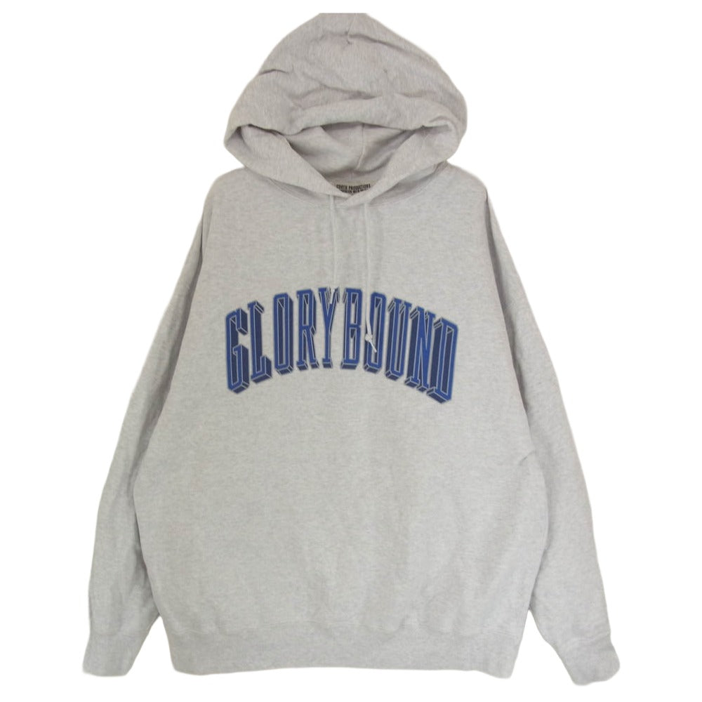COOTIE クーティー PRINT PULLOVER PARKA COLLEGE ロゴ カレッジ プリント プルオーバー スウェット パーカー グレー系 M【中古】