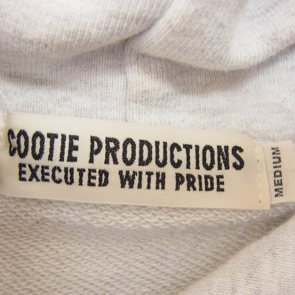 COOTIE クーティー PRINT PULLOVER PARKA COLLEGE ロゴ カレッジ プリント プルオーバー スウェット パーカー グレー系 M【中古】