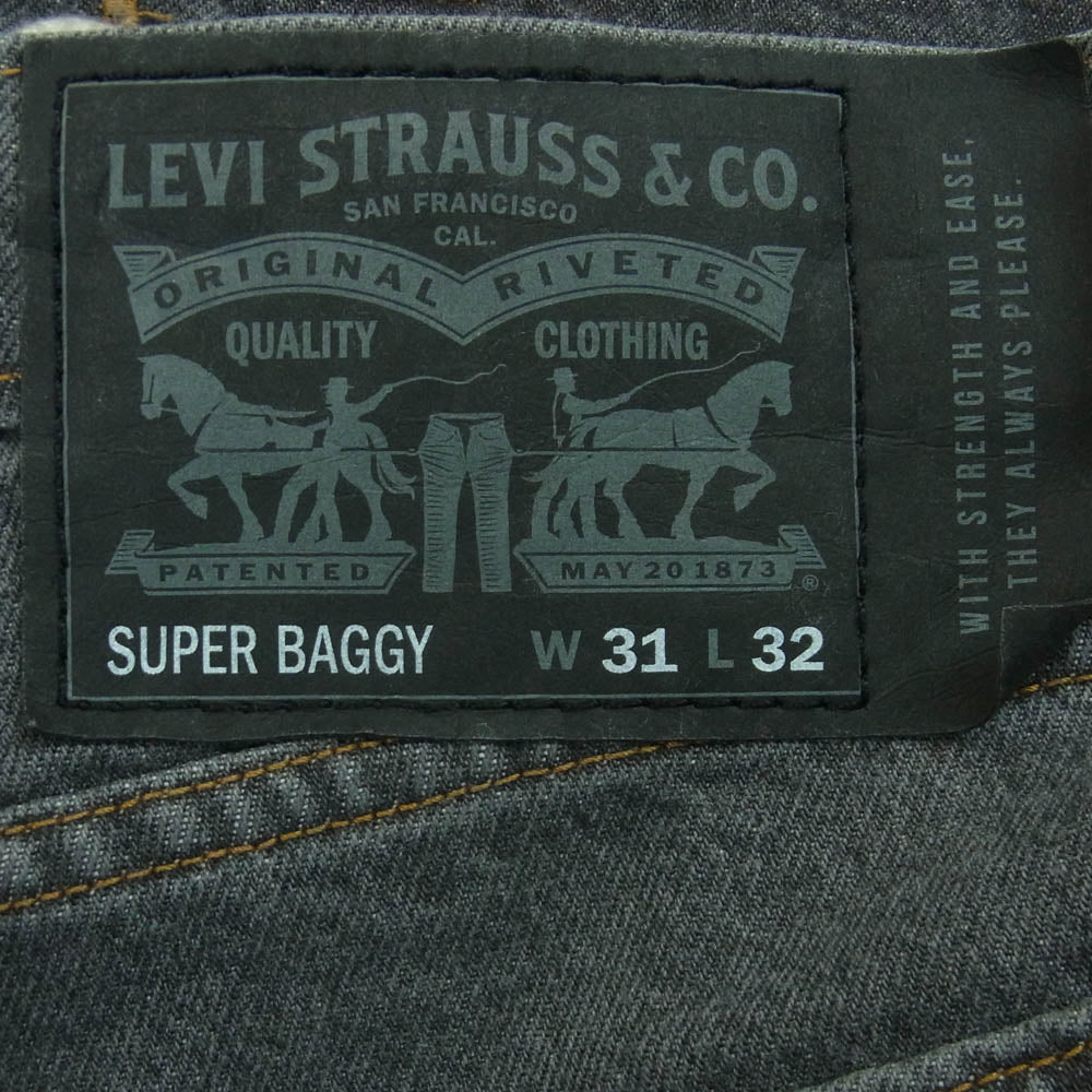 Levi's リーバイス PC9-A4298-0004 SKATE SUPER BAGGY OUT RINSE スケーター スーパー バギー ブラック デニム パンツ グレー系 W31 L32【中古】