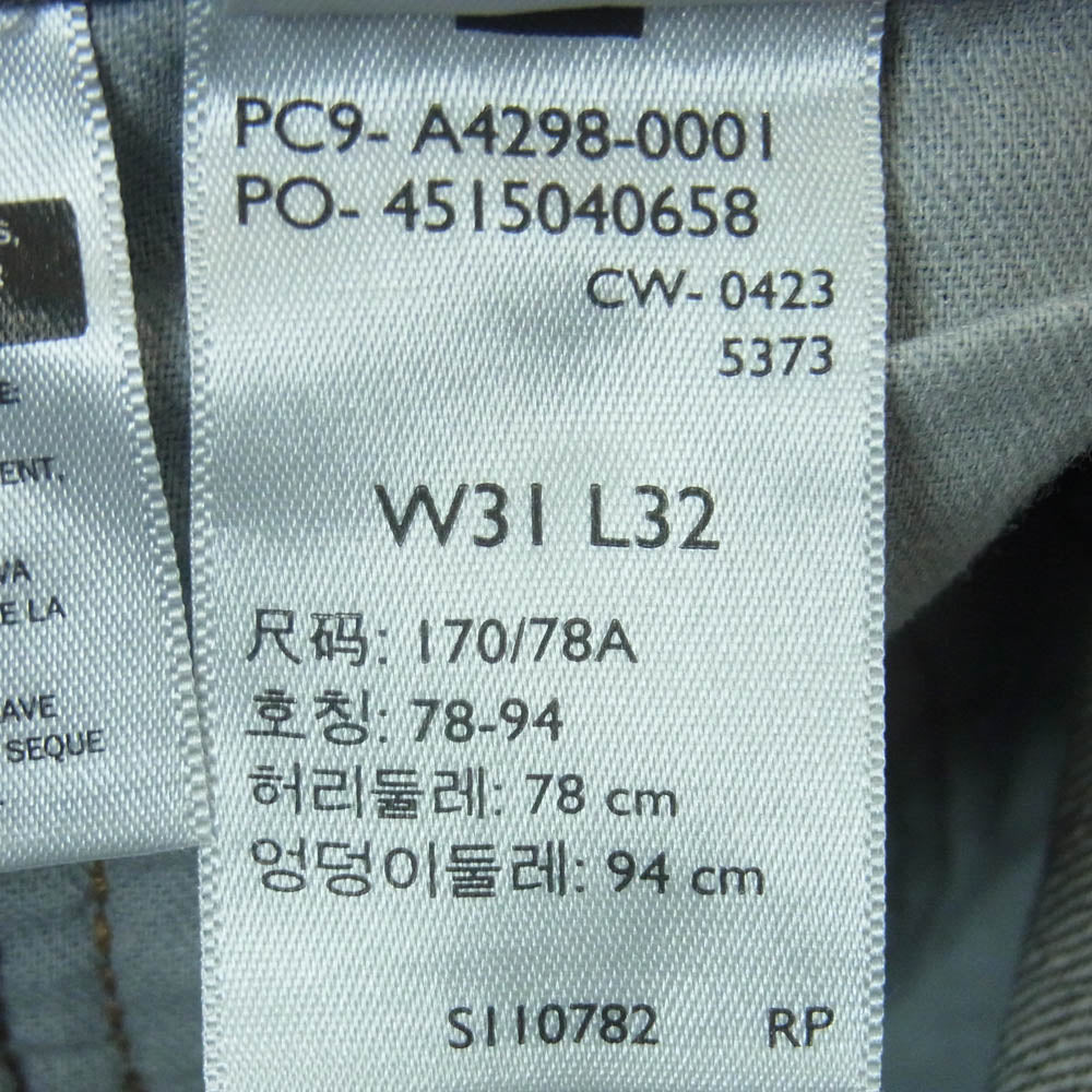 Levi's リーバイス PC9-A4298-0004 SKATE SUPER BAGGY OUT RINSE スケーター スーパー バギー ブラック デニム パンツ グレー系 W31 L32【中古】