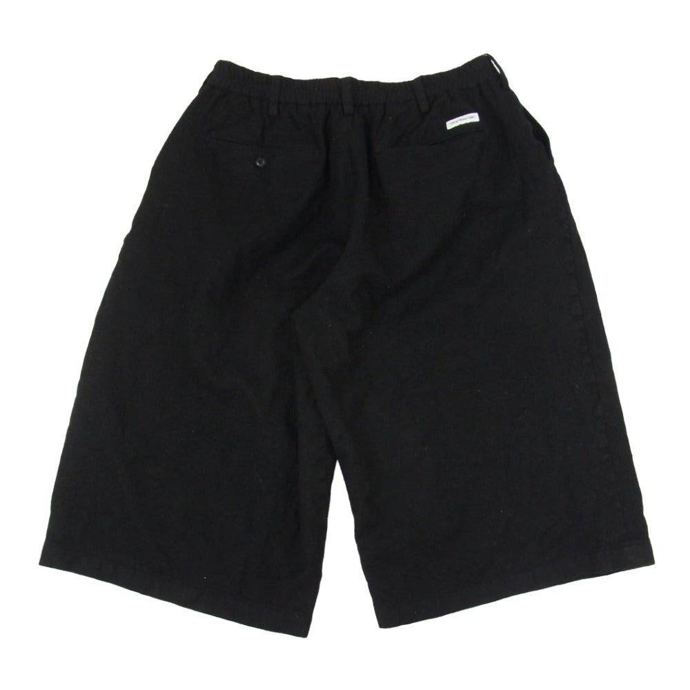 COOTIE クーティー ウール カシミヤ混 7分丈 イージー タック パンツ ブラック系 M【中古】