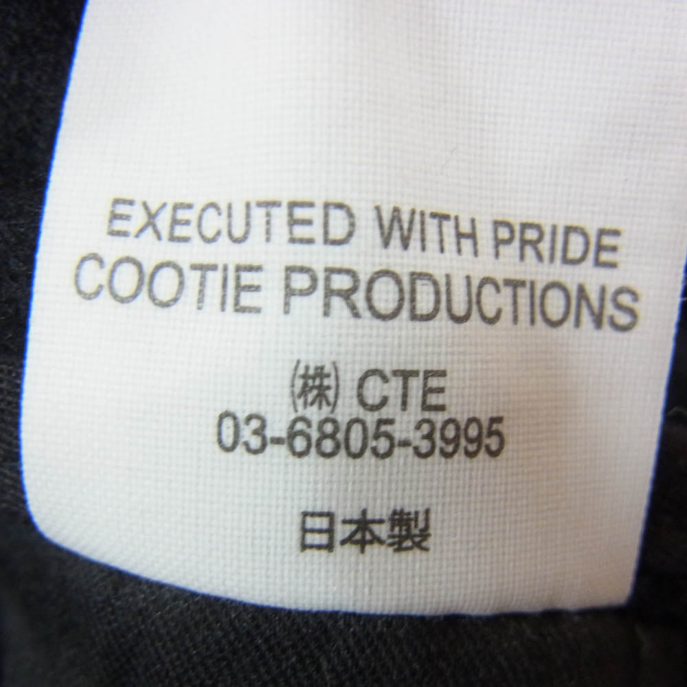 COOTIE クーティー ウール カシミヤ混 7分丈 イージー タック パンツ ブラック系 M【中古】