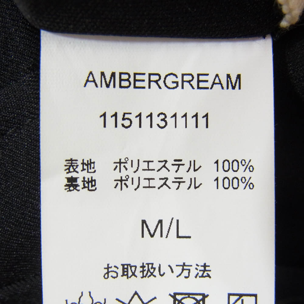 アンバーグリーム 1151131111 Concho Tapered Slacks コンチョ テーパード スラックス パンツ ブラック系 M/L【中古】