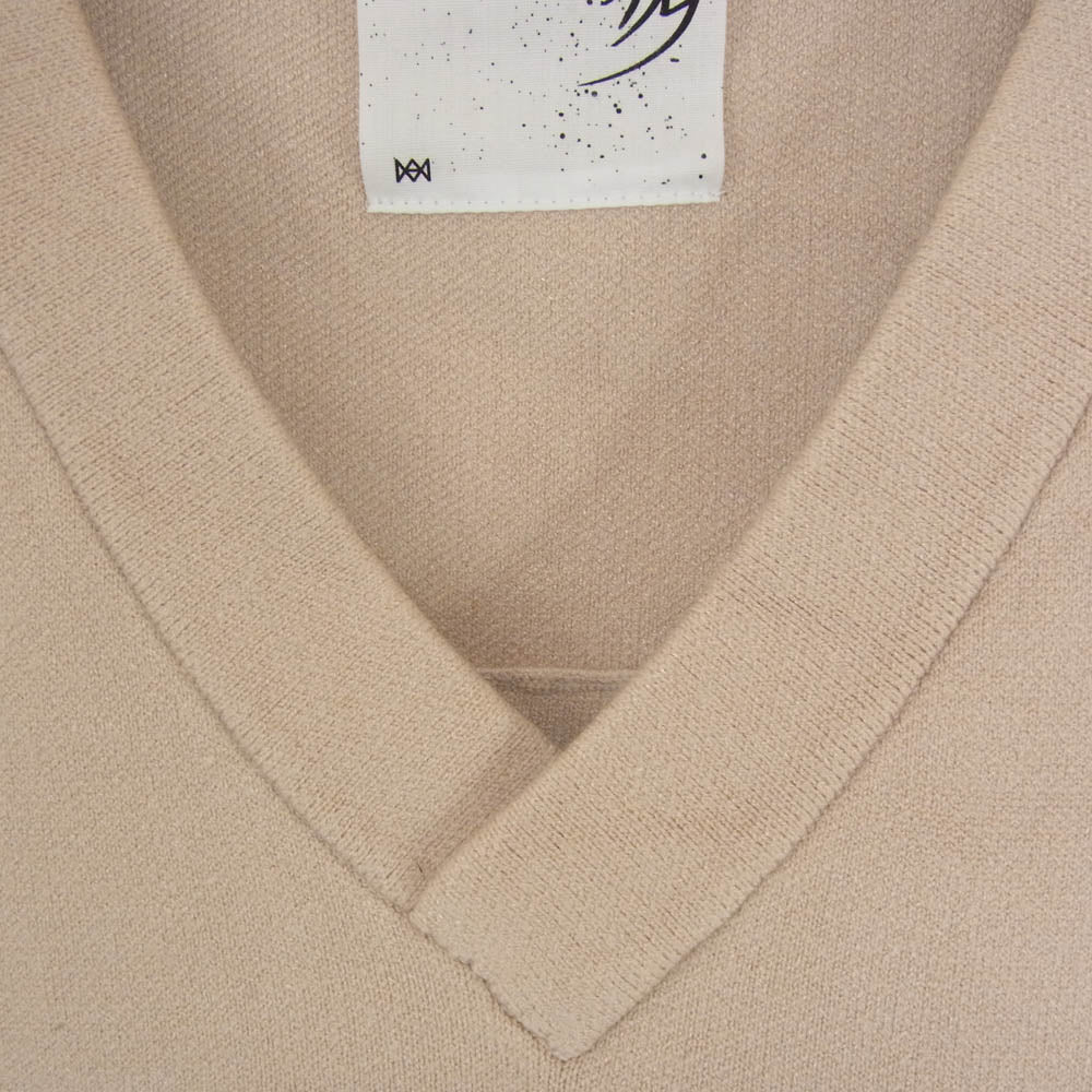 アンバーグリーム 1174141313 × VOO Fisherman Knit Vest レーヨン痕 フィッシャーマンニット ベスト ベージュ系 FREE【中古】