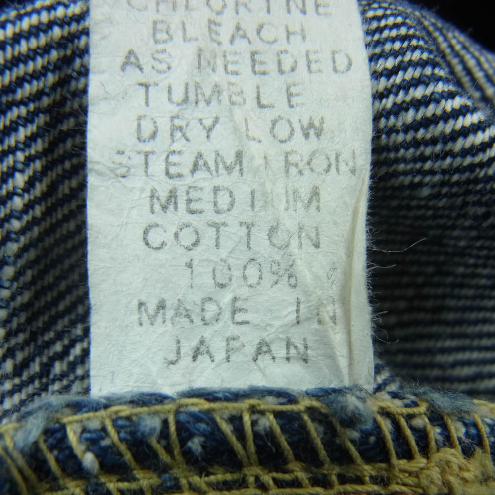 FULLCOUNT フルカウント Lot1101 13.7oz STRAIGHT ボタンフライ ストレート デニム 日本製 インディゴブルー系 L34【中古】