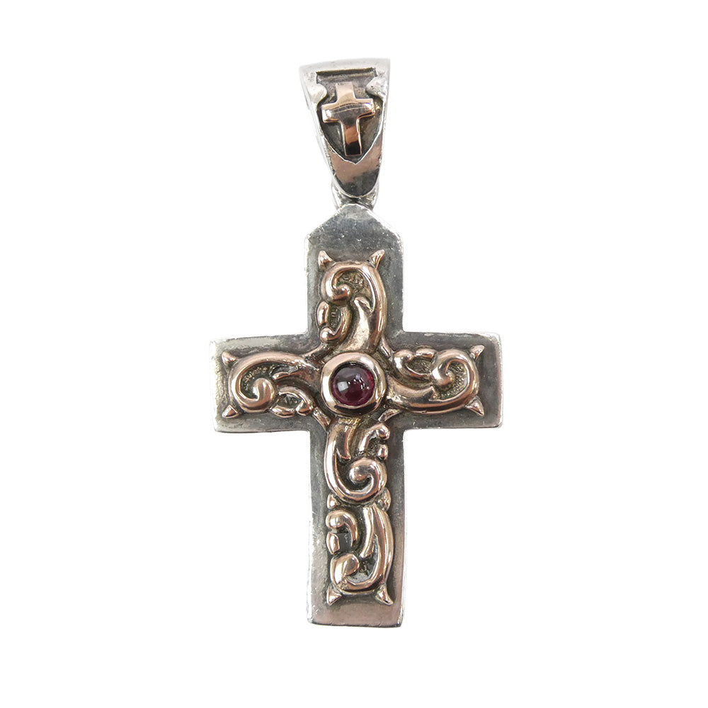 LordCamelot ロードキャメロット SVOXD GNT L ソードクロス リバーシブル ペンダント トップ シルバー系 レッド系【中古】