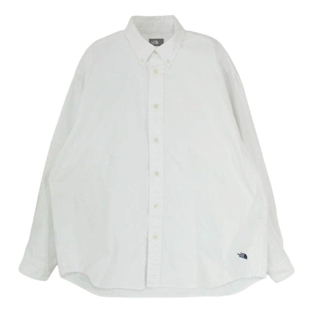 THE NORTH FACE ノースフェイス NR12450 HALF DOME SH ハーフドーム ボタンダウン ロングスリーブ 長袖 シャツ ホワイト系 S【中古】