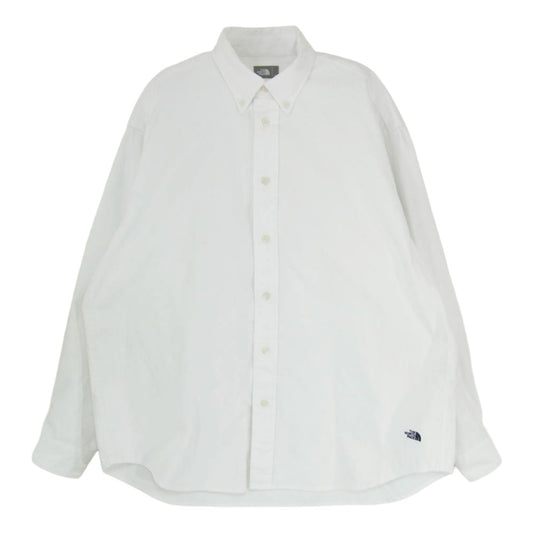 THE NORTH FACE ノースフェイス NR12450 HALF DOME SH ハーフドーム ボタンダウン ロングスリーブ 長袖 シャツ ホワイト系 S【中古】