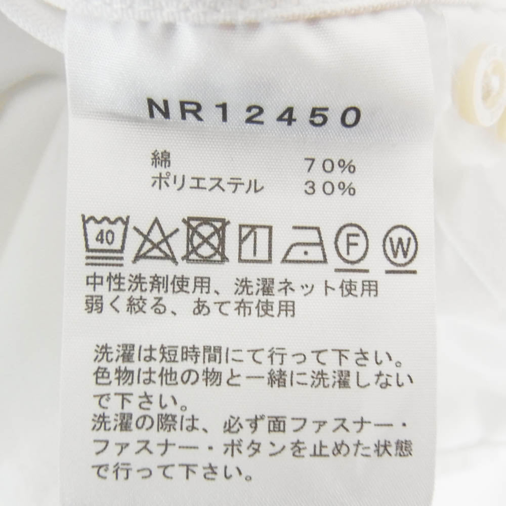 THE NORTH FACE ノースフェイス NR12450 HALF DOME SH ハーフドーム ボタンダウン ロングスリーブ 長袖 シャツ ホワイト系 S【中古】
