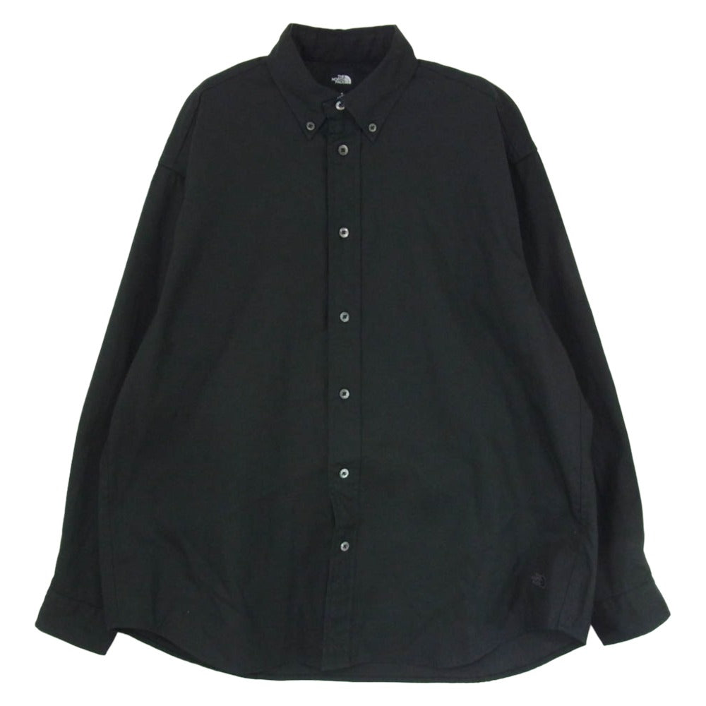 THE NORTH FACE ノースフェイス NR12450 HALF DOME SH ハーフドーム ボタンダウン ロングスリーブ 長袖 シャツ ブラック系 S【中古】
