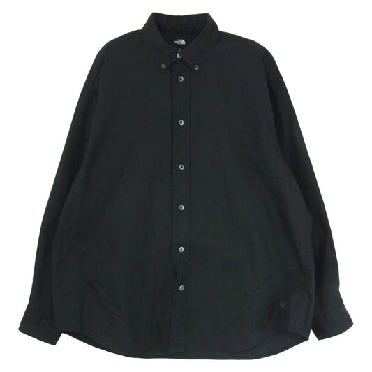 THE NORTH FACE ノースフェイス NR12450 HALF DOME SH ハーフドーム ボタンダウン ロングスリーブ 長袖 シャツ ブラック系 S【中古】