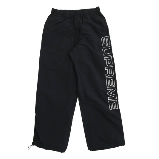 Supreme シュプリーム Spellout Embroidered Track Pant スペルアウト エンブロイダード トラック パンツ ブラック系 M【極上美品】【中古】