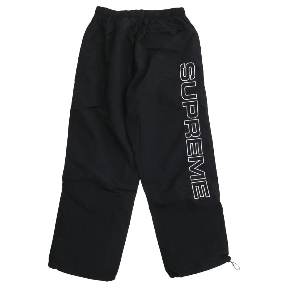 Supreme シュプリーム Spellout Embroidered Track Pant スペルアウト エンブロイダード トラック パンツ ブラック系 M【極上美品】【中古】