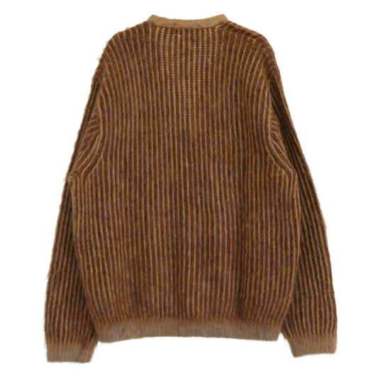 Supreme シュプリーム 2-Tone Mohair Cardigan ツートーン モヘア カーディガン ブラウン系 マルチカラー系 L【極上美品】【中古】