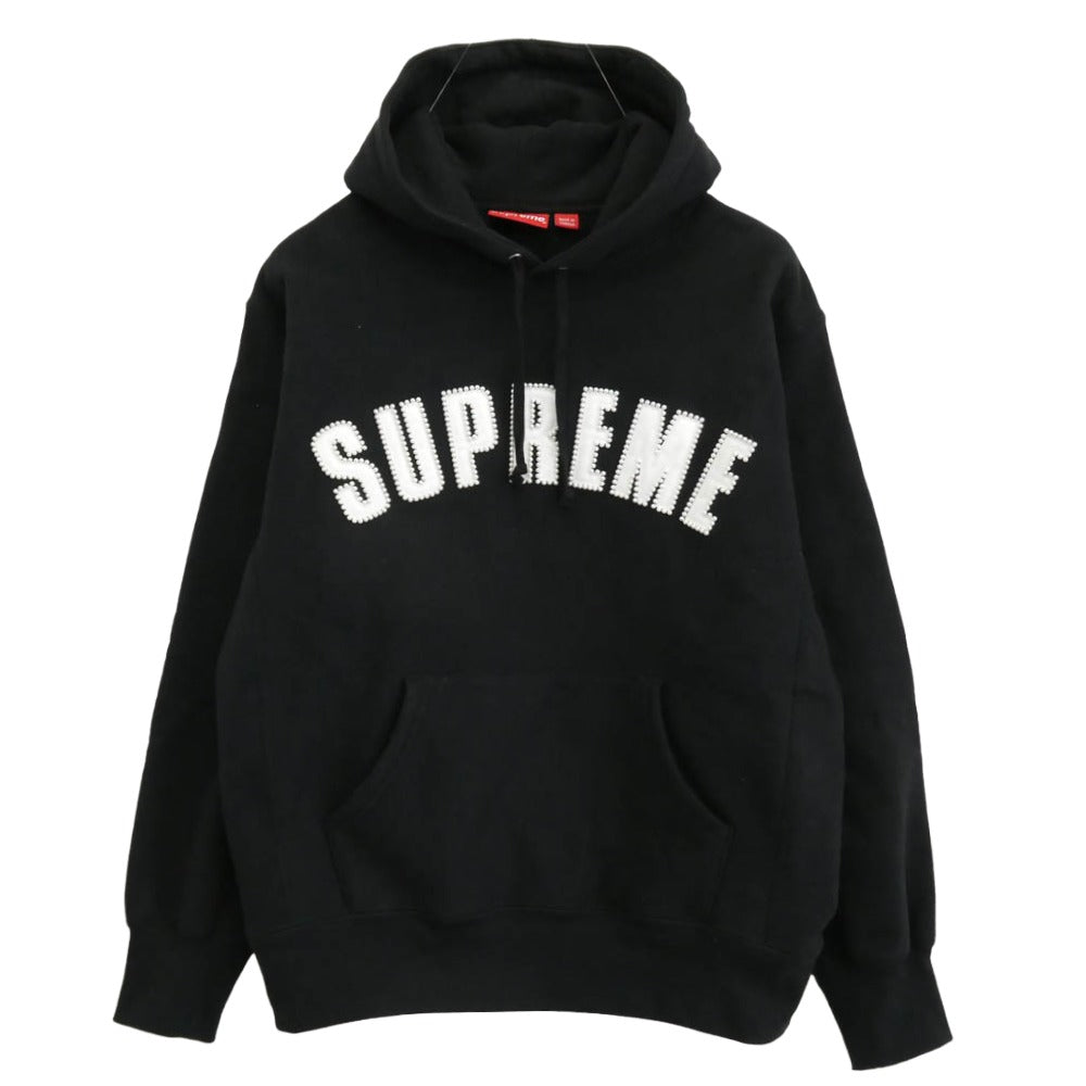 Supreme シュプリーム 21AW PEARL LOGO HOODED SWEATSHIRT パール ロゴ フーデッド スウェットシャツ パーカー ブラック系 S【中古】