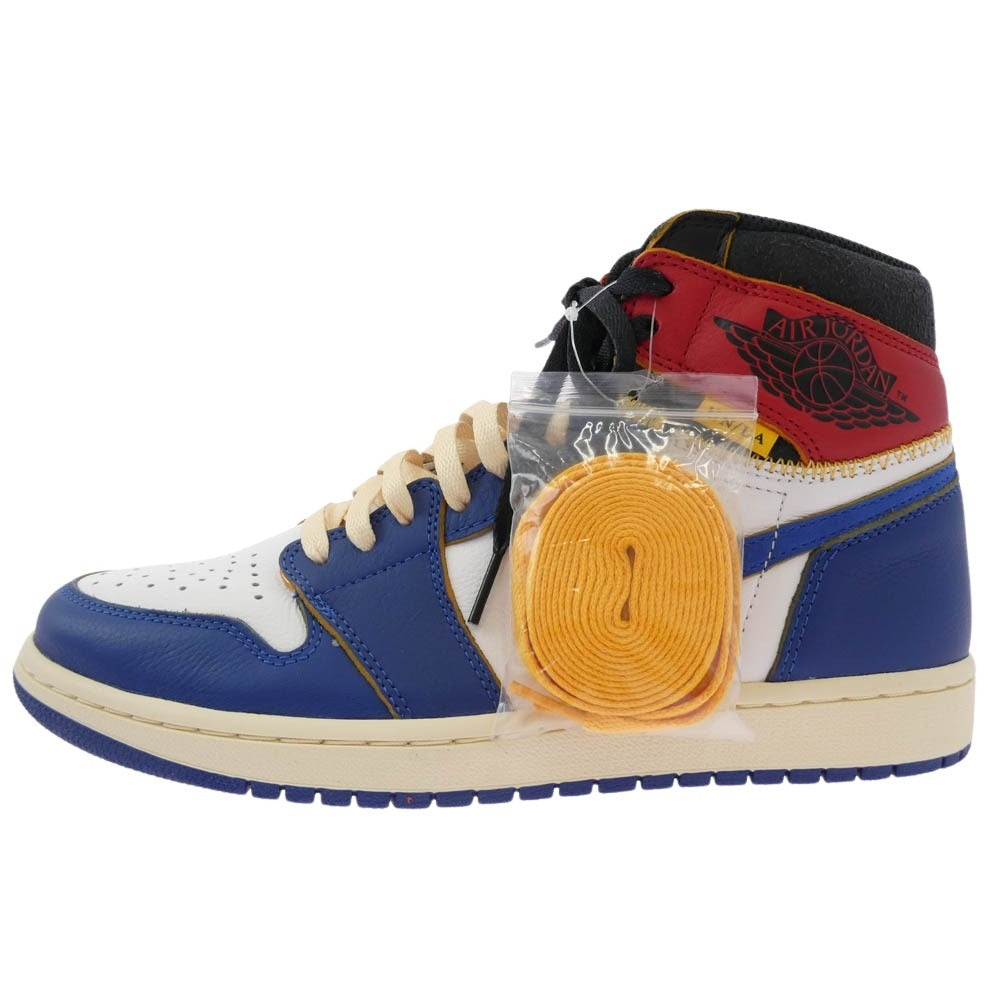 NIKE ナイキ BV1300-146 フェイクバスターズ鑑定済 UNION AIR JORDAN 1 RETRO HIGH NRG ユニオン エアジョーダン1 レトロ ハイカットスニーカー レッド系 オフホワイト系 レッド系 27【極上美品】【中古】