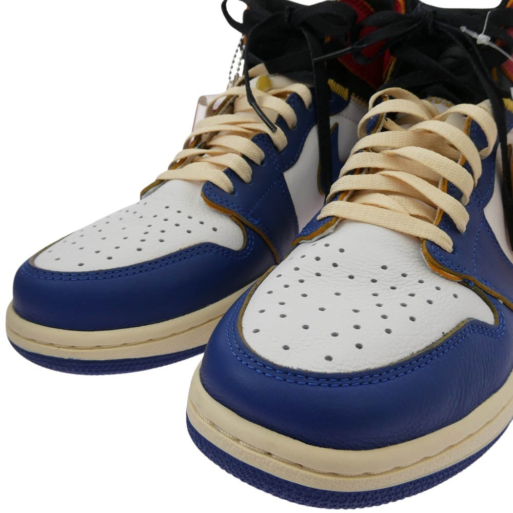 NIKE ナイキ BV1300-146 フェイクバスターズ鑑定済 UNION AIR JORDAN 1 RETRO HIGH NRG ユニオン エアジョーダン1 レトロ ハイカットスニーカー レッド系 オフホワイト系 レッド系 27【極上美品】【中古】