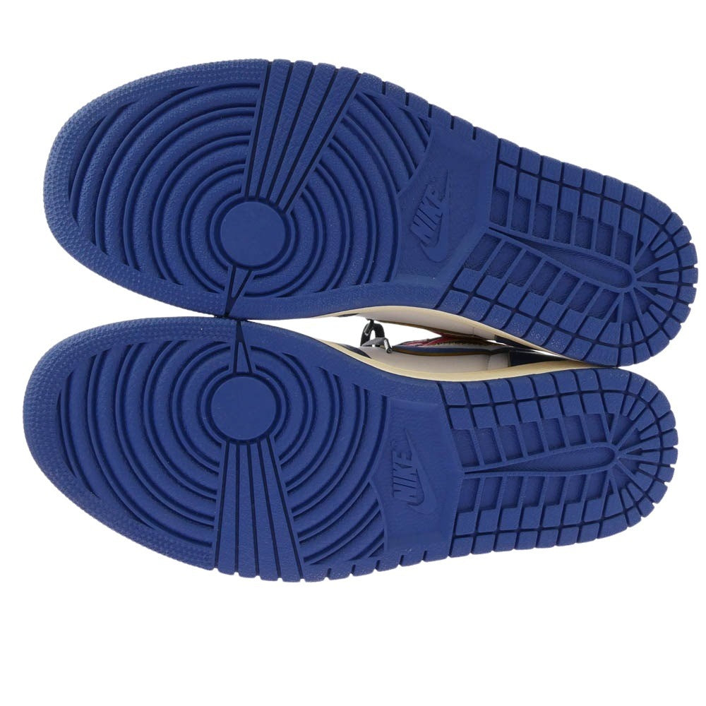 NIKE ナイキ BV1300-146 フェイクバスターズ鑑定済 UNION AIR JORDAN 1 RETRO HIGH NRG ユニオン エアジョーダン1 レトロ ハイカットスニーカー レッド系 オフホワイト系 レッド系 27【極上美品】【中古】