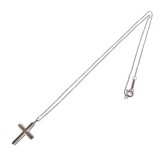 TIFFANY&Co. ティファニー SV925 コンケーブ クロス ネックレス シルバー系【中古】