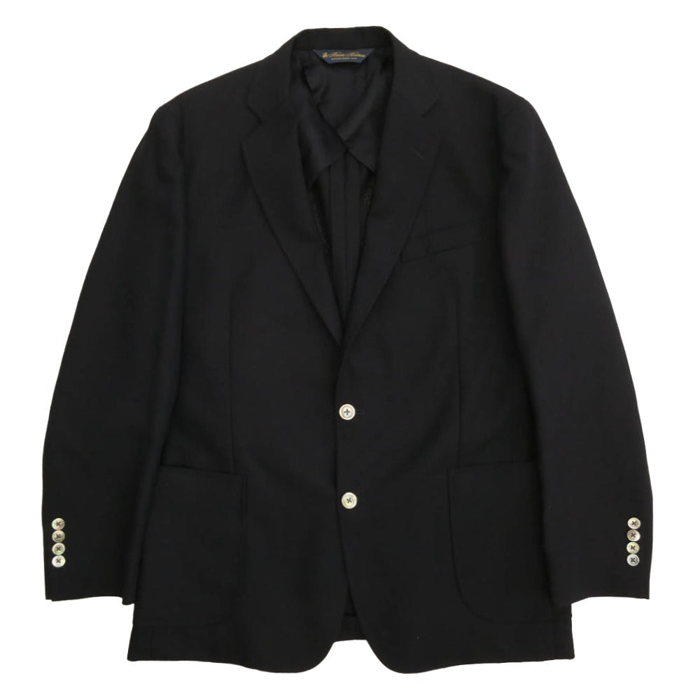 Brooks Brothers ブルックスブラザーズ モヘヤ混 2B テーラード ジャケット ダークネイビー系 44【中古】