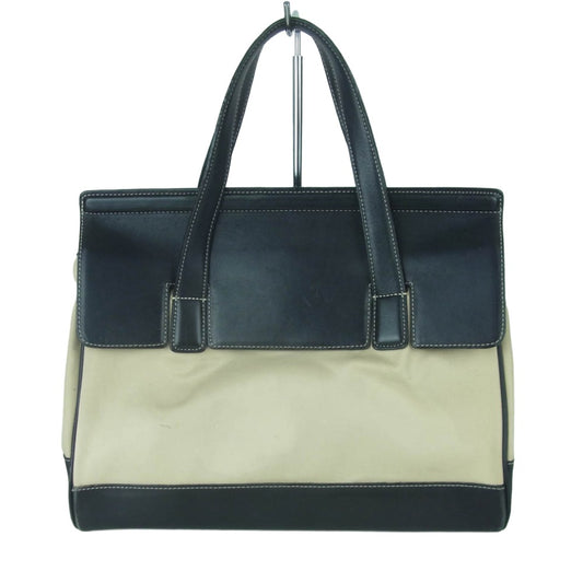 COACH コーチ BOK-7705 オールドコーチ レザー キャンバス ハンド バッグ ベージュ系 ブラック系【中古】