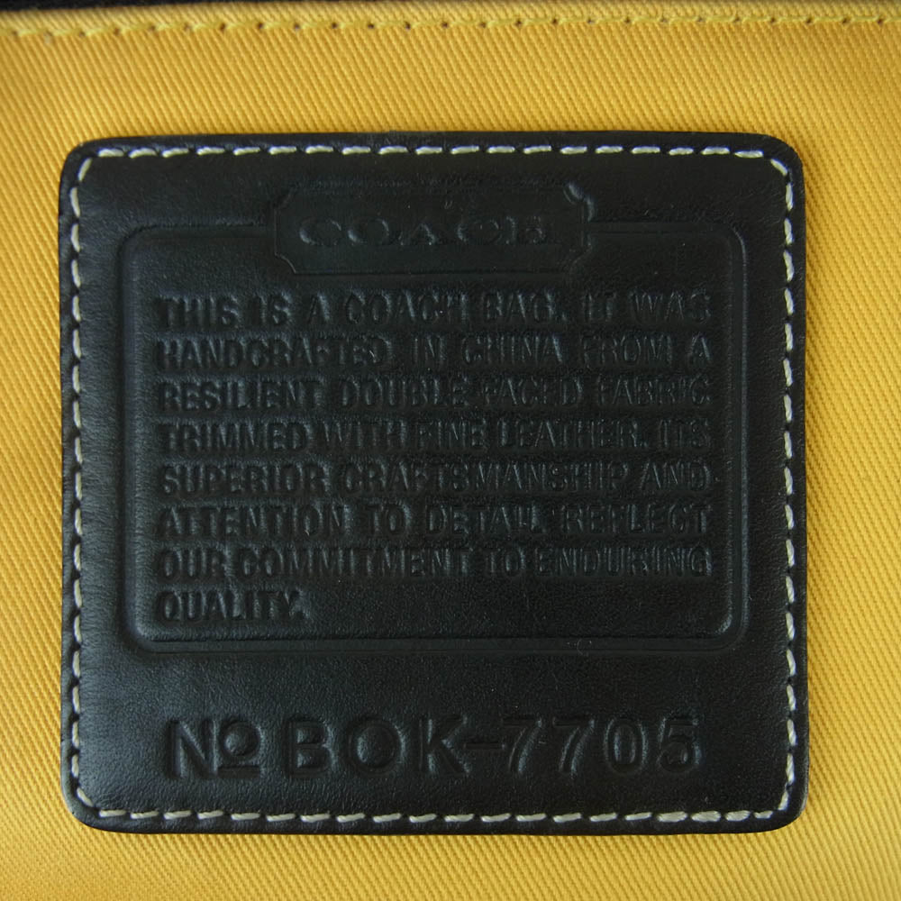 COACH コーチ BOK-7705 オールドコーチ レザー キャンバス ハンド バッグ ベージュ系 ブラック系【中古】