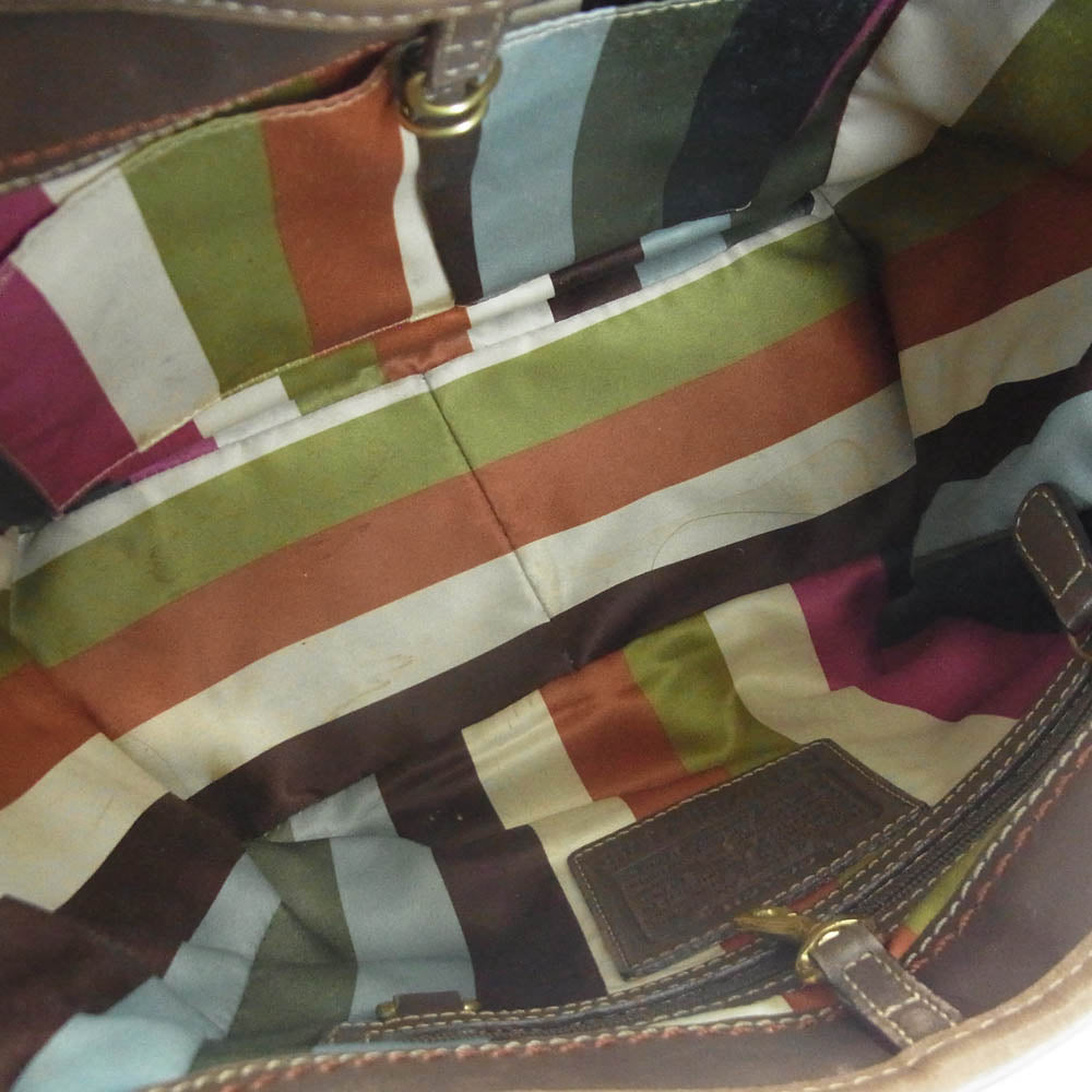 COACH コーチ H0769-11285 オールドコーチ エルゴ レザー トート ハンド バッグ ブラウン系【中古】