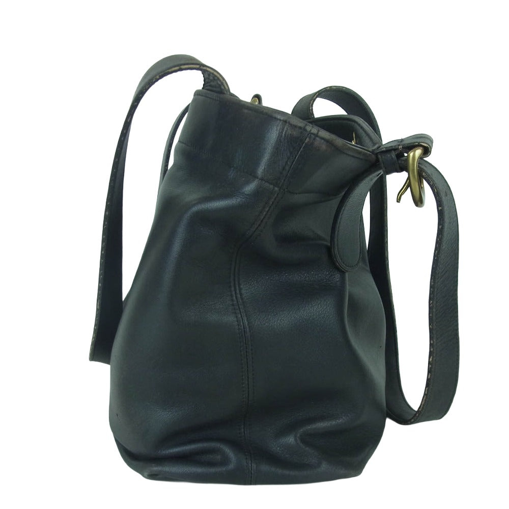 COACH コーチ E6H-4140 オールドコーチ レザー トート バッグ ブラック系【中古】
