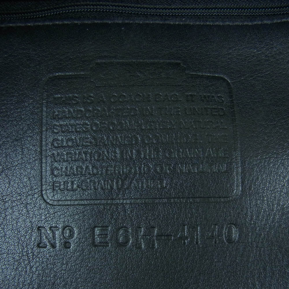 COACH コーチ E6H-4140 オールドコーチ レザー トート バッグ ブラック系【中古】
