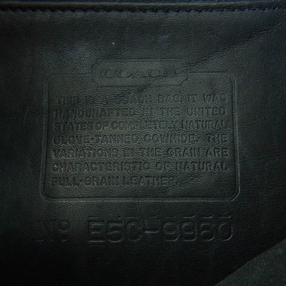 COACH コーチ E50-9960 オールドコーチ レザー リュック バッグ ブラック系【中古】