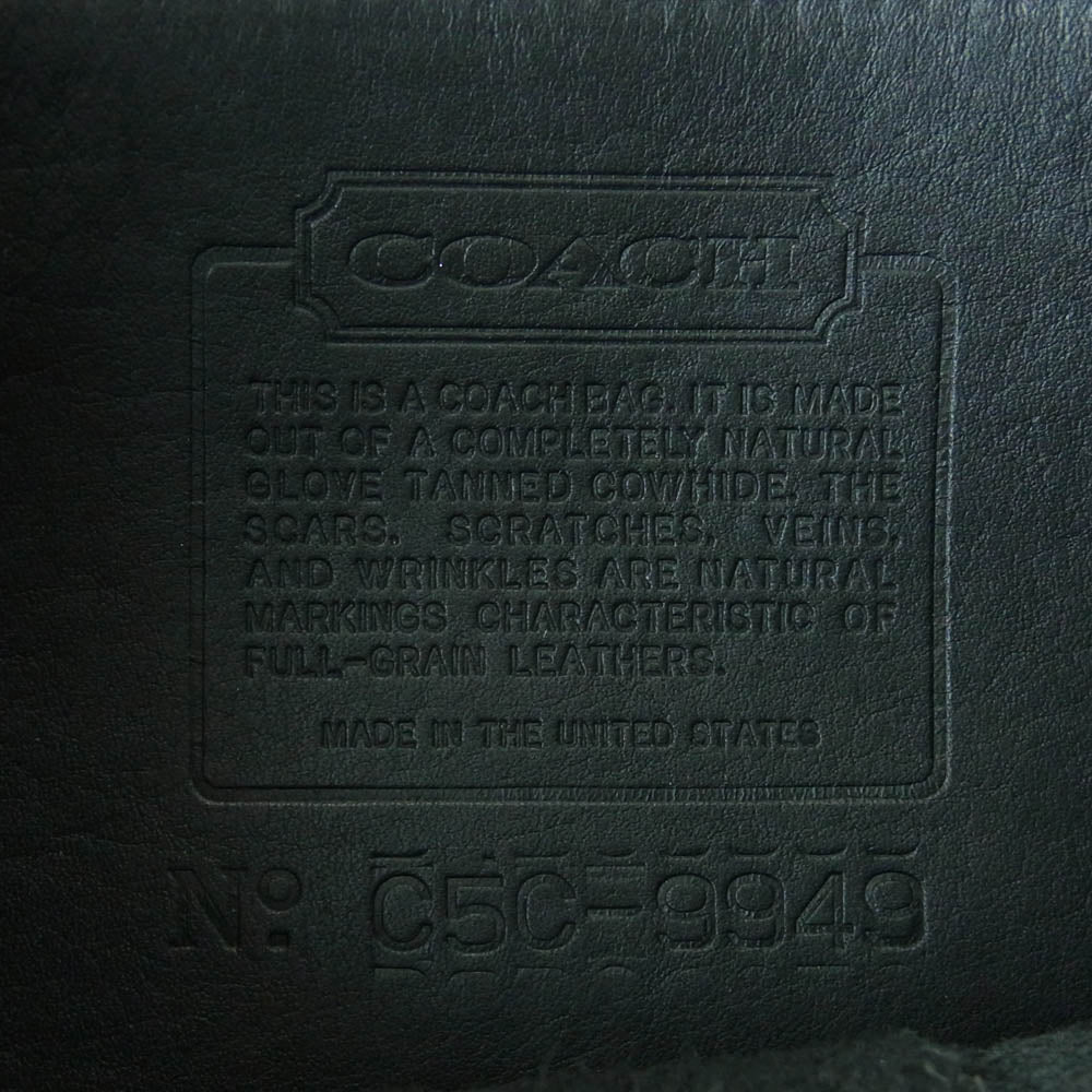 COACH コーチ C5C-9949 USA製 オールドコーチ レザー ミニ ショルダー バッグ ブラック系【中古】