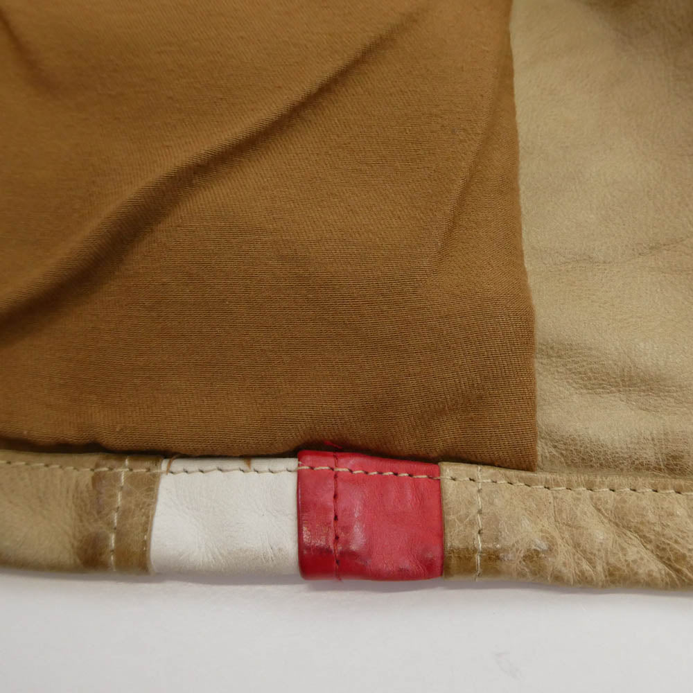 ベルスタッフ 牛革 カウレザー シングル ライダース ジャケット ベージュ系 XS【中古】