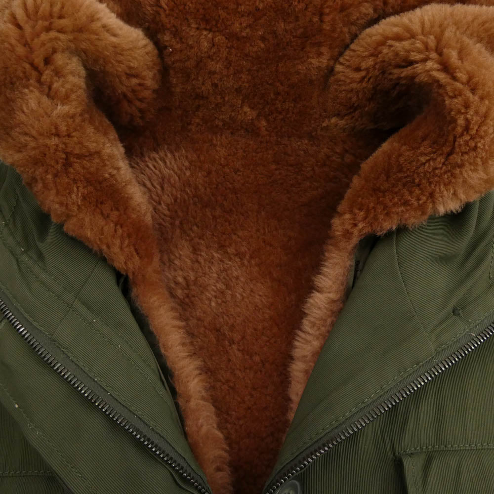 MAISON MARGIELA メゾンマルジェラ 4ライン 12AW ムートンライナーベスト付き 3WAY モッズ コート カーキ系 サイズ表記なし【中古】