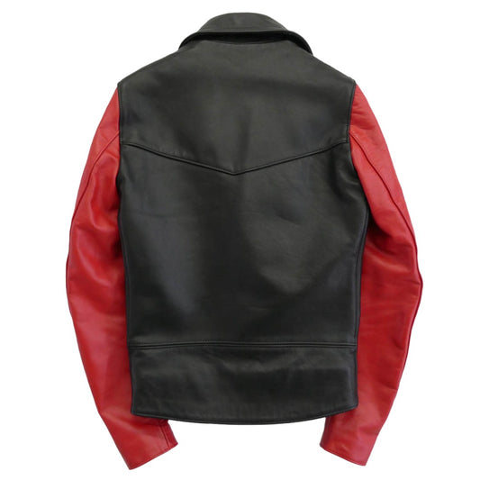 COMME des GARCONS コムデギャルソン 21AW KZ-J013 Lewis leather ルイスレザー Lightning 391T ライトニング レザー ライダース ジャケット ブラック系 レッド系 34【中古】