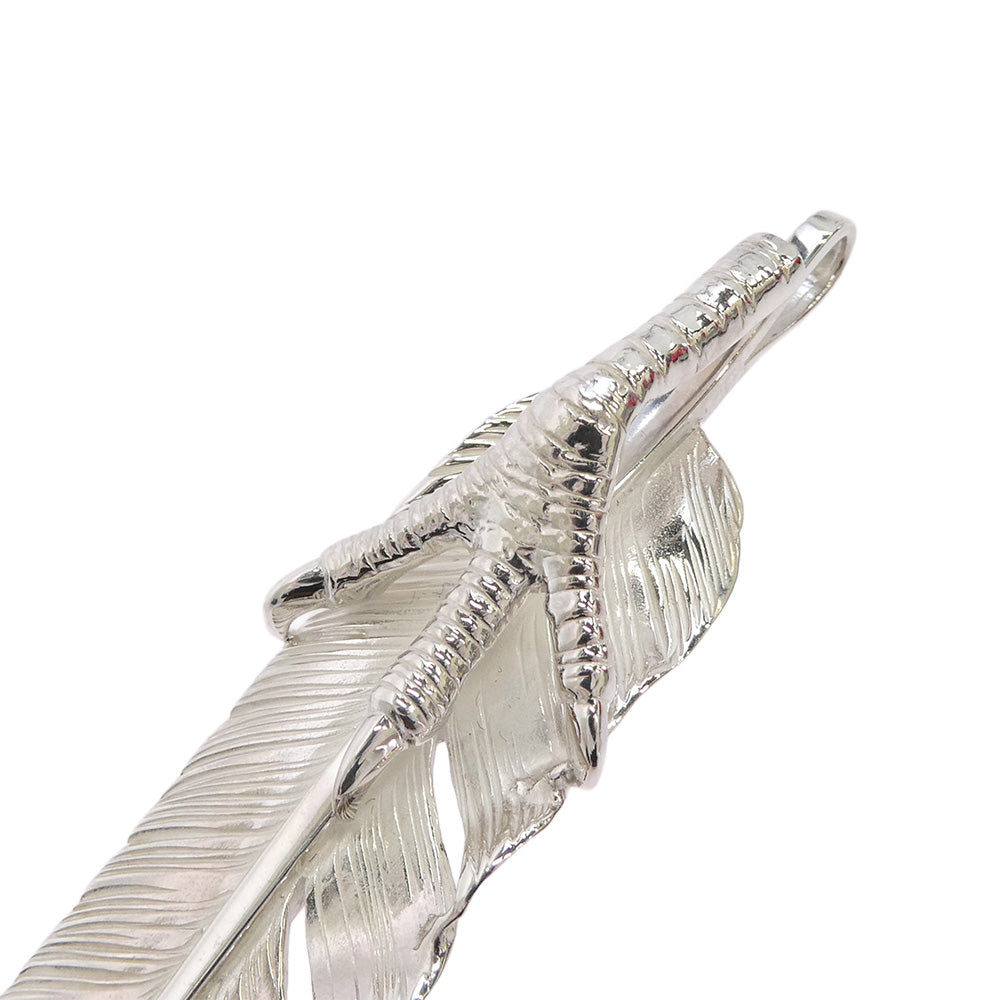 TARO WASHIMI ワシミタロウ 鷲見太郎 P&T販売証明書付属 L old feather 01 eagle claw pendant 01 爪付き イーグルクロー オールドフェザー ペンダントトップ シルバー系【極上美品】【中古】
