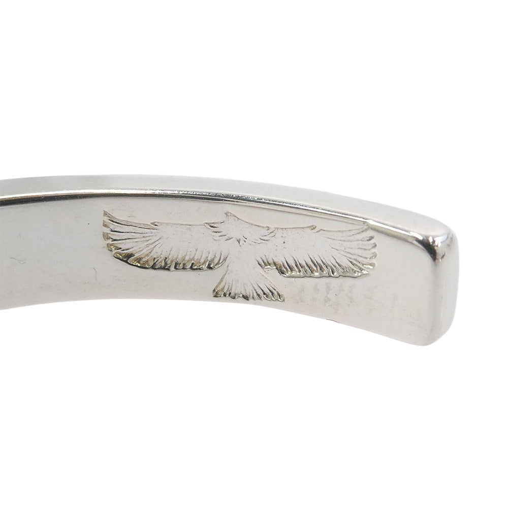 TARO WASHIMI ワシミタロウ 鷲見太郎 P&T販売証明書付属 L arabesque design 5mm bangle アラベスク バングル Lサイズ シルバー系【極上美品】【中古】