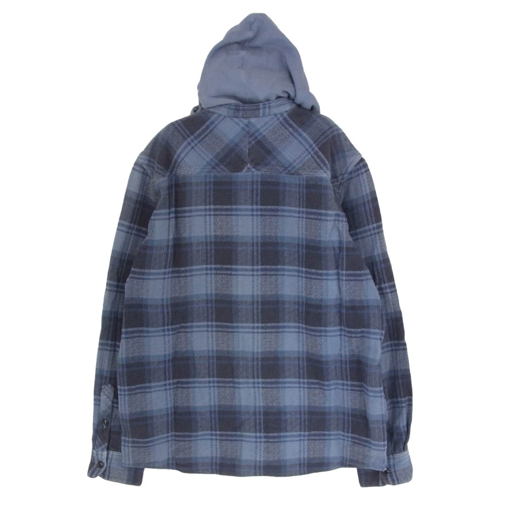 NEIGHBORHOOD ネイバーフッド フード付き チェック ネル 長袖 シャツ ネイビー系 X regular【中古】