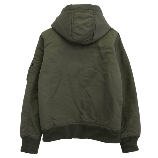 ALPHA アルファ TA1260-076 中綿 フーデッド リブジャケット ミリタリー ブルゾン カーキ系 L【中古】