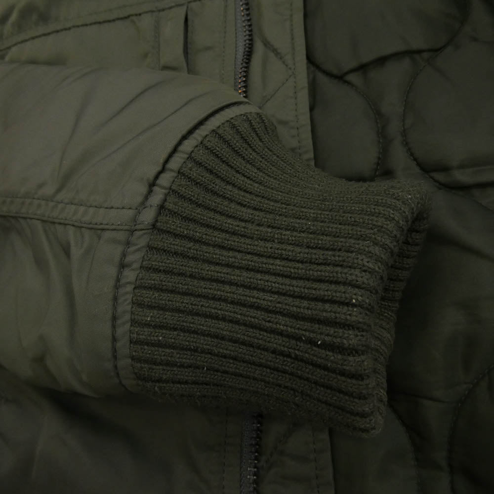 ALPHA アルファ TA1260-076 中綿 フーデッド リブジャケット ミリタリー ブルゾン カーキ系 L【中古】