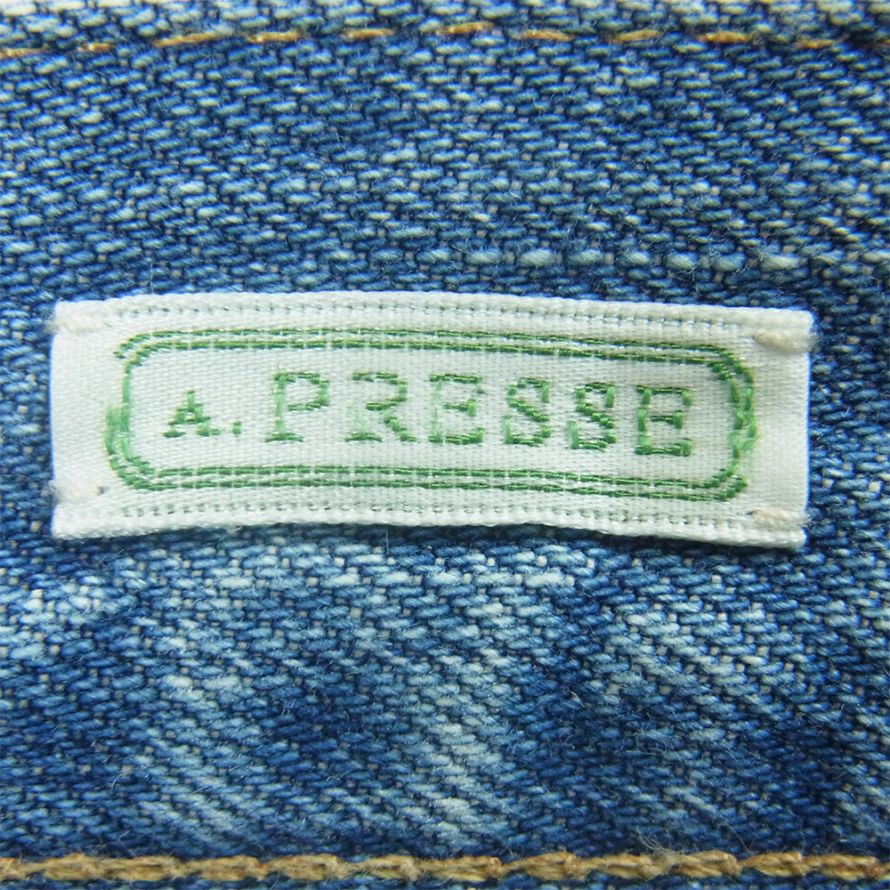 A.PRESSE アプレッセ 23AAP-04-08H Bleach Washed Denim Pants E ブリーチ ウォッシュド デニム パンツ インディゴブルー系 36 / 30 アプレッセ SHOP LINE Bleach 23AAP-04-08H ストレートパンツ&frasl;32&frasl;コットン&frasl;IDG&frasl;無地&frasl;23AAP-04-08H