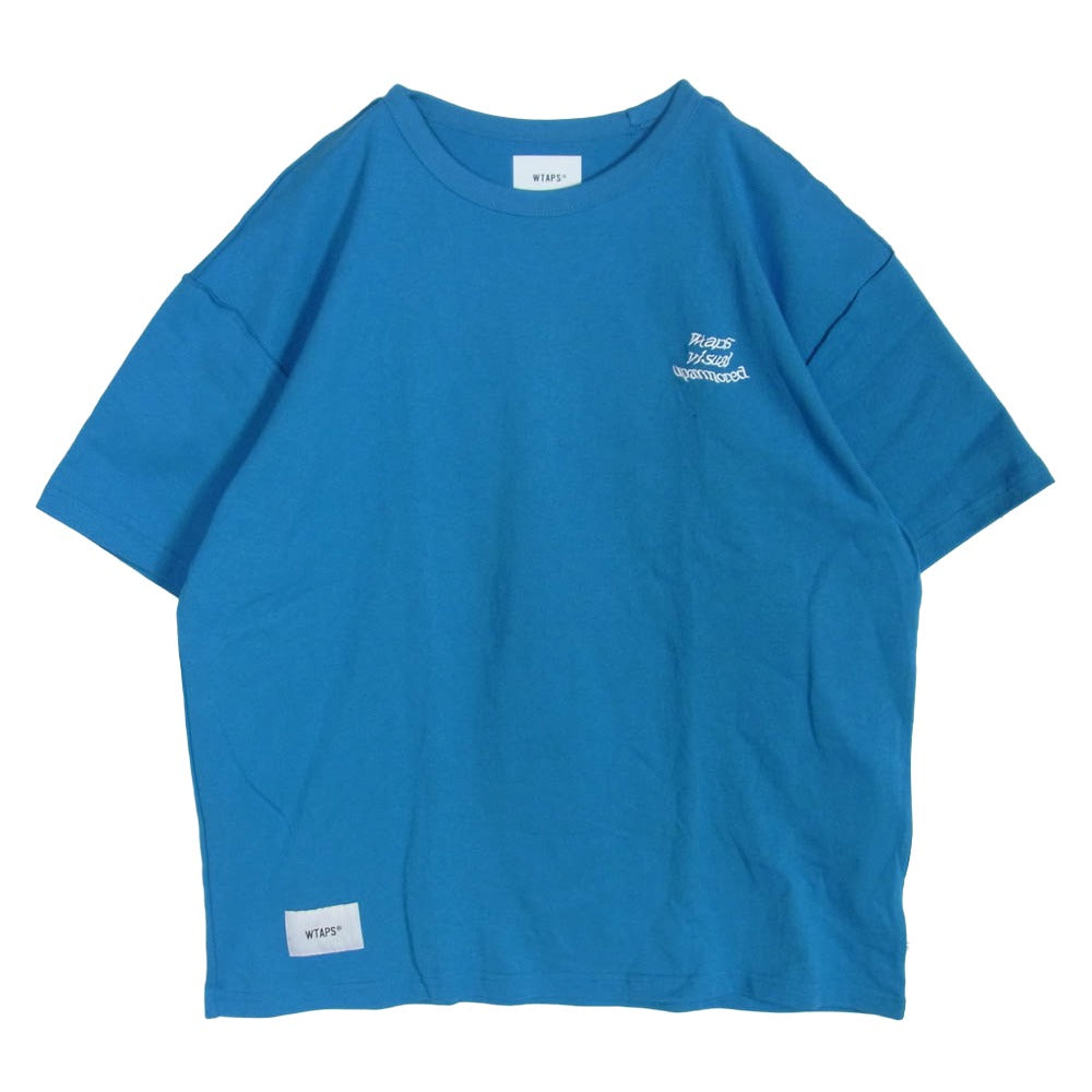 WTAPS ダブルタップス 25SS LIM SS COTTON リム ショートスリーブ コットン 半袖 Tシャツ カットソー ライトブルー系 3【中古】