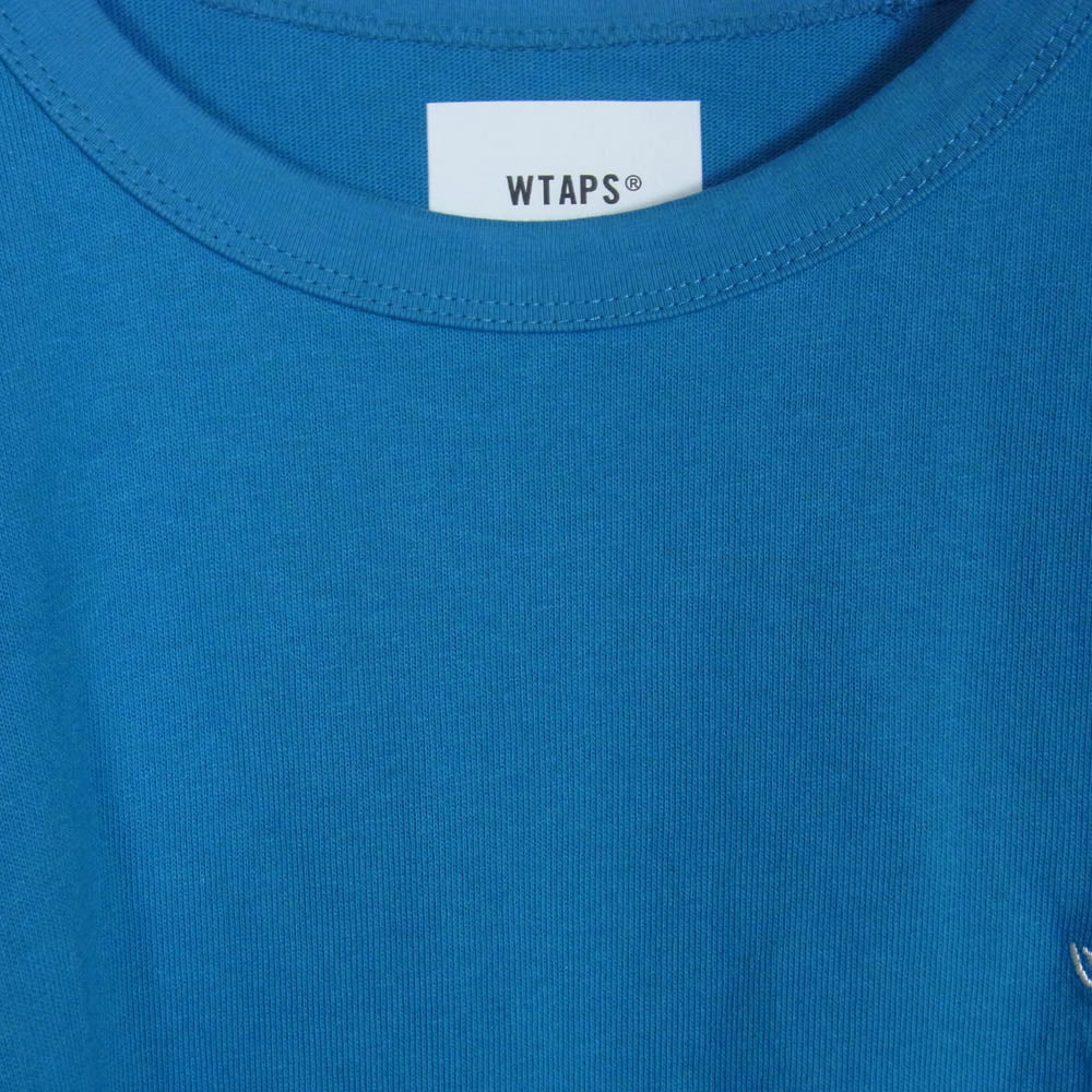 WTAPS ダブルタップス 25SS LIM SS COTTON リム ショートスリーブ コットン 半袖 Tシャツ カットソー ライトブルー系 3【中古】